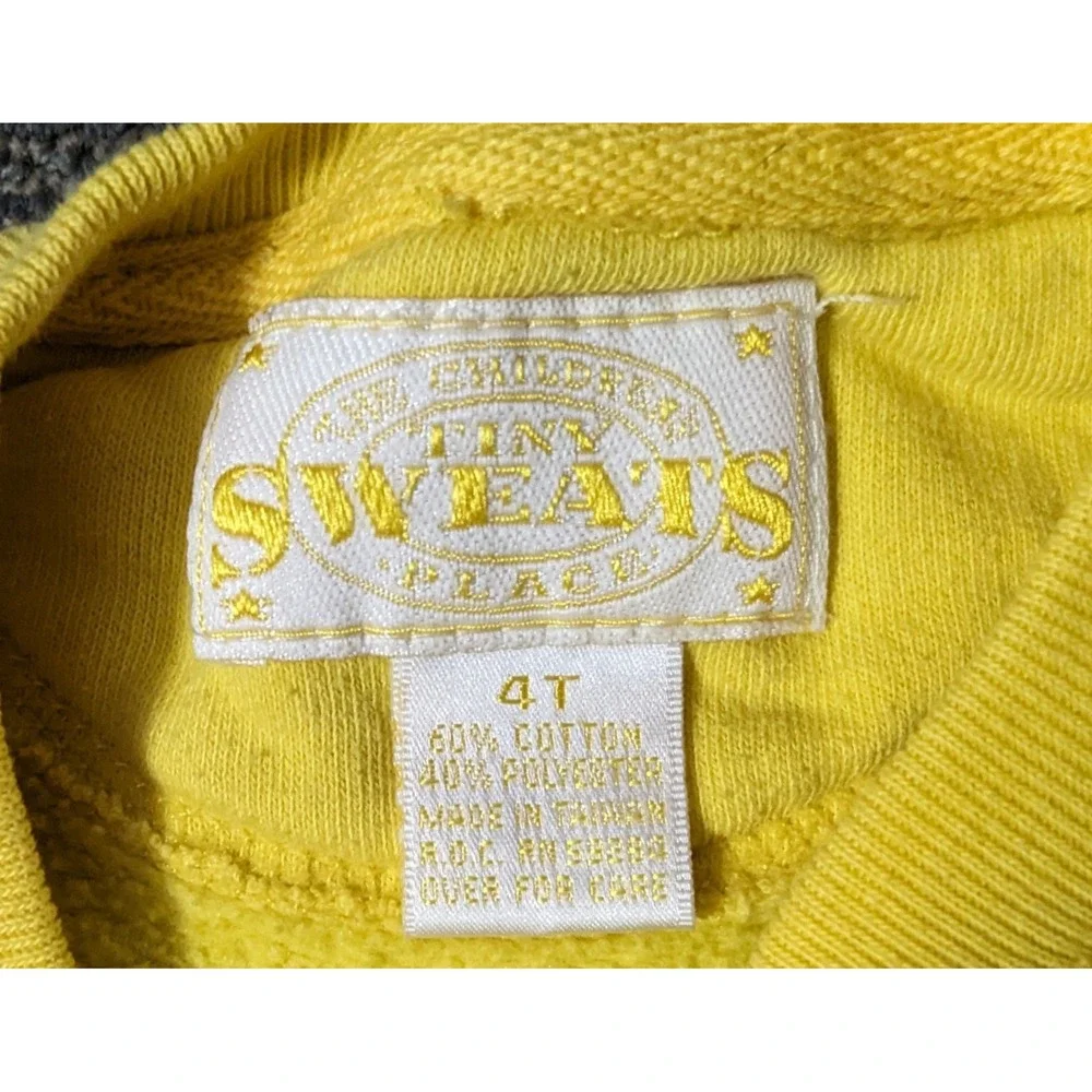 Vintage Children's Place Sweatshirt Yellow Smiley Face 4T‎ Tiny Sweats 1980's